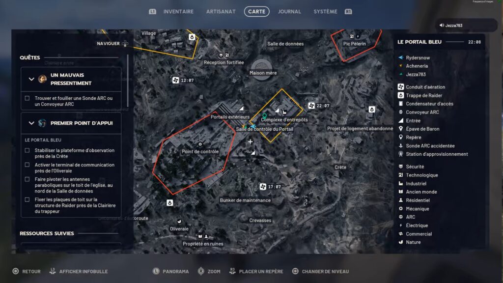 Arc raiders soluce solution quete reconnaissance xbox ps5 pc emplacement portail bleu