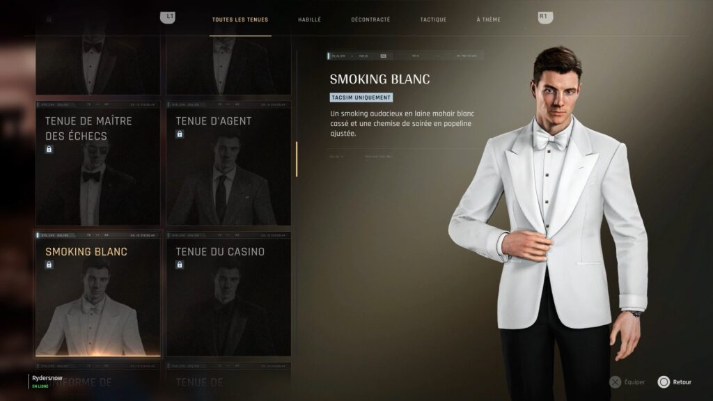 007-first-light-soluce-comment-obtenir-tenue-smocking-blanc