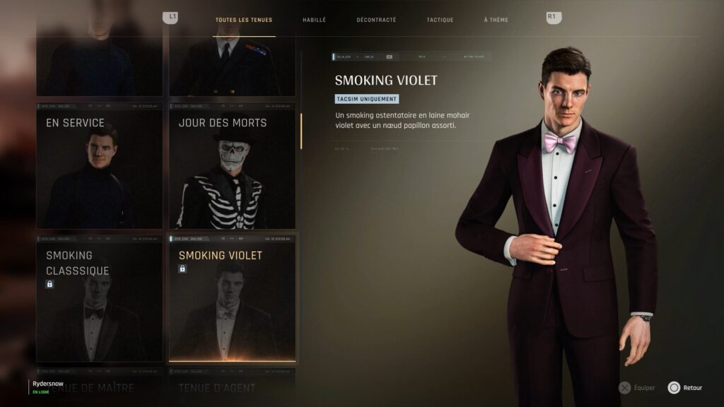 007-first-light-soluce-comment-obtenir-tenue-smocking-violet