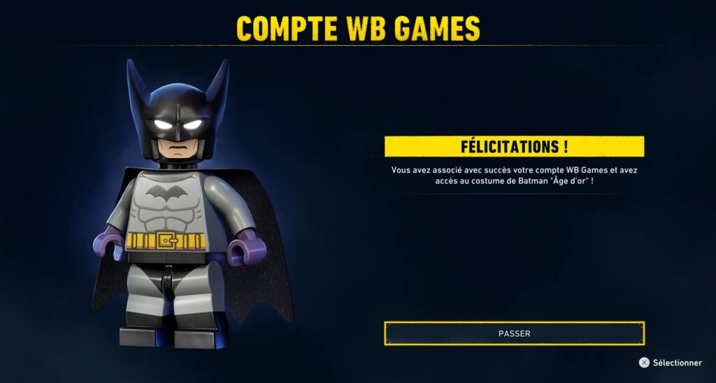 Lego Batman costume obtenir heritage legacy dark night soluce guide solution astuce jeu