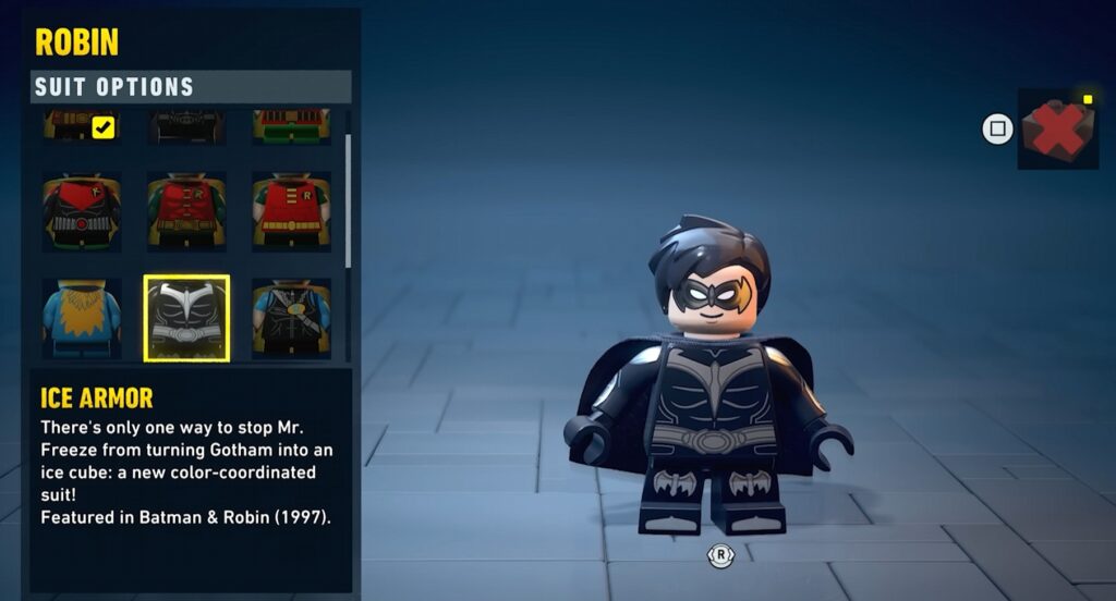 LEGO BATMAN LEGACY HERITAGE dark knight robin costume soluce guide astuce solution secret xbox pc ps5 switch