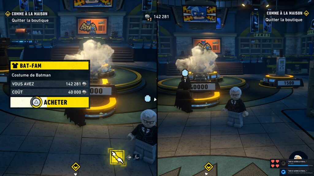Lego Batman costume obtenir heritage legacy dark night soluce guide solution astuce jeu