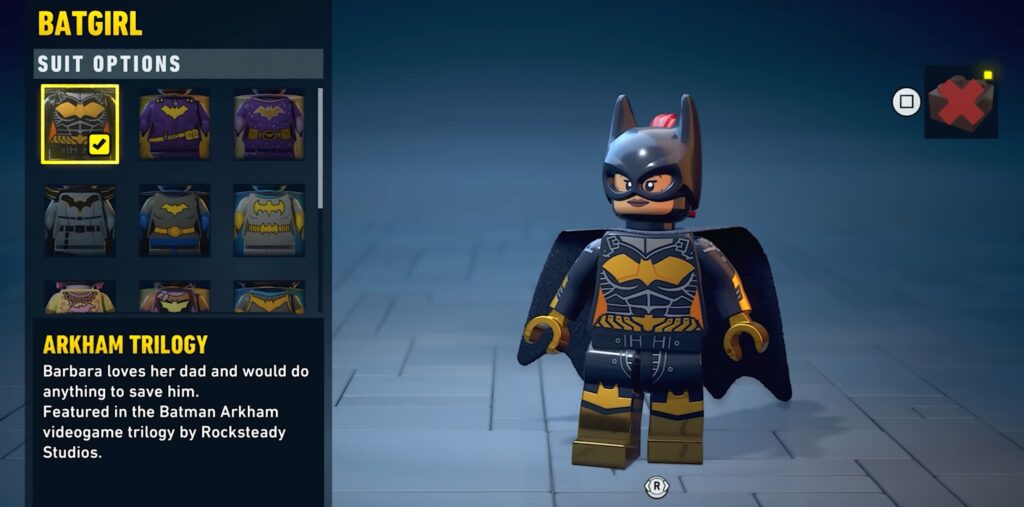 lego batman heritage dark knight costume batgirl soluce solution guide astuce fr xbox pc ps5