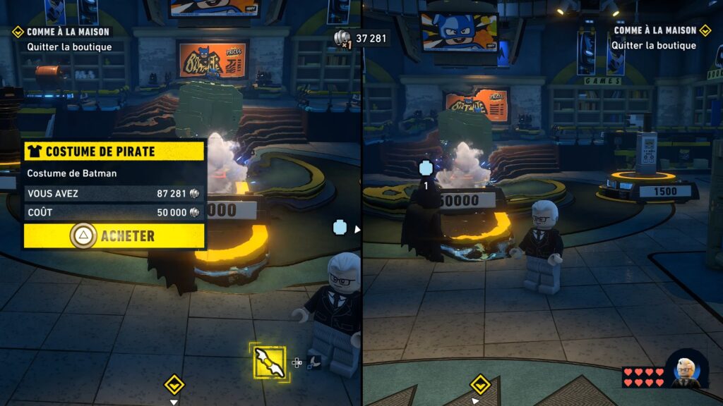 Lego Batman costume obtenir heritage legacy dark night soluce guide solution astuce jeu