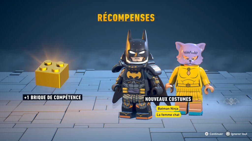 Lego Batman costume obtenir heritage legacy dark night soluce guide solution astuce jeu