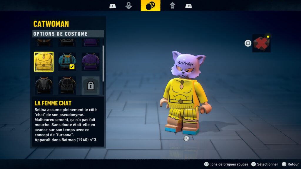 lego batman legacy dark knight heritage chevalier noir costume catwoman soluce solution astuce je xbox pc ps5