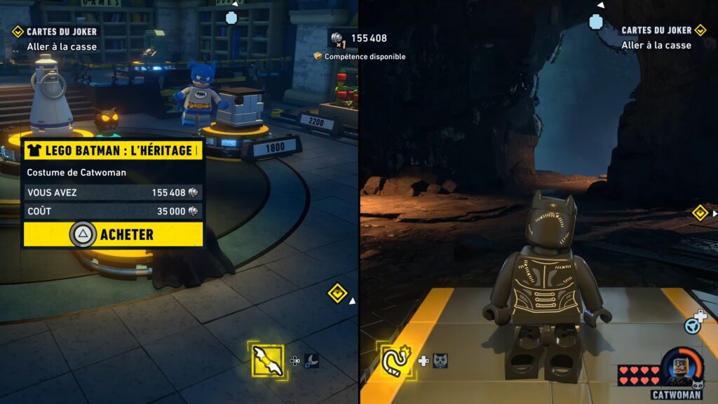lego batman legacy dark knight heritage chevalier noir costume catwoman soluce solution astuce je xbox pc ps5