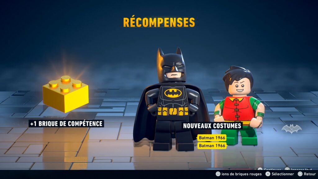 Lego Batman costume obtenir heritage legacy dark night soluce guide solution astuce jeu