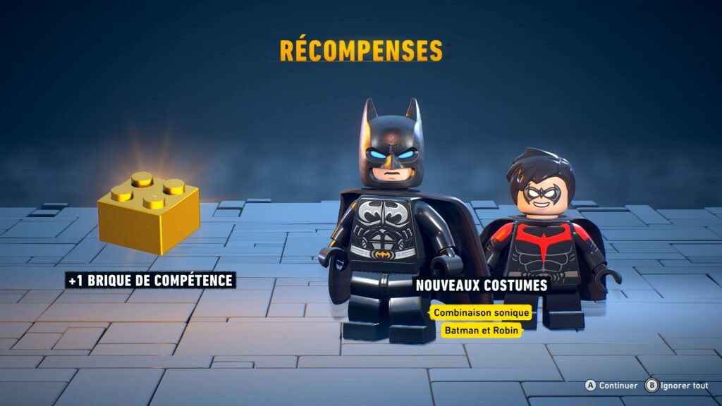 Lego Batman costume obtenir heritage legacy dark night soluce guide solution astuce jeu
