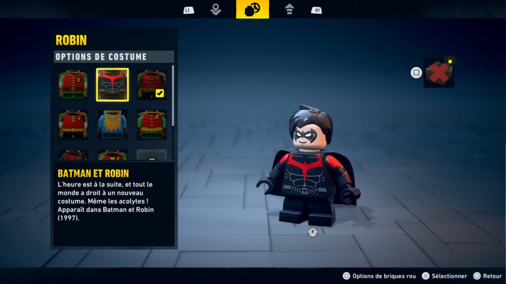 LEGO BATMAN LEGACY HERITAGE dark knight robin costume soluce guide astuce solution secret xbox pc ps5 switch