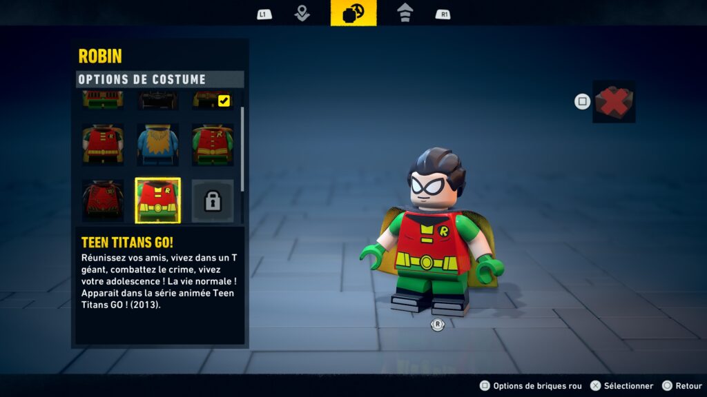 LEGO BATMAN LEGACY HERITAGE dark knight robin costume soluce guide astuce solution secret xbox pc ps5 switch