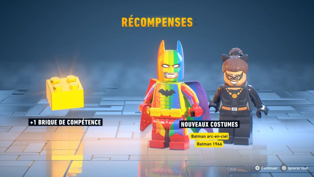 Lego Batman costume obtenir heritage legacy dark night soluce guide solution astuce jeu