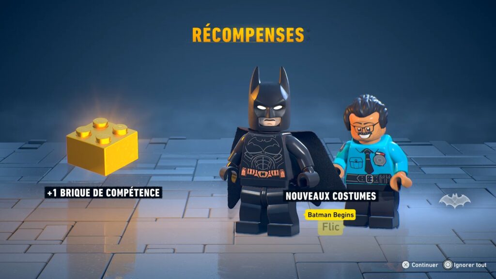 Lego Batman costume obtenir heritage legacy dark night soluce guide solution astuce jeu