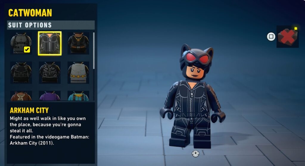 lego batman legacy dark knight heritage chevalier noir costume catwoman soluce solution astuce je xbox pc ps5
