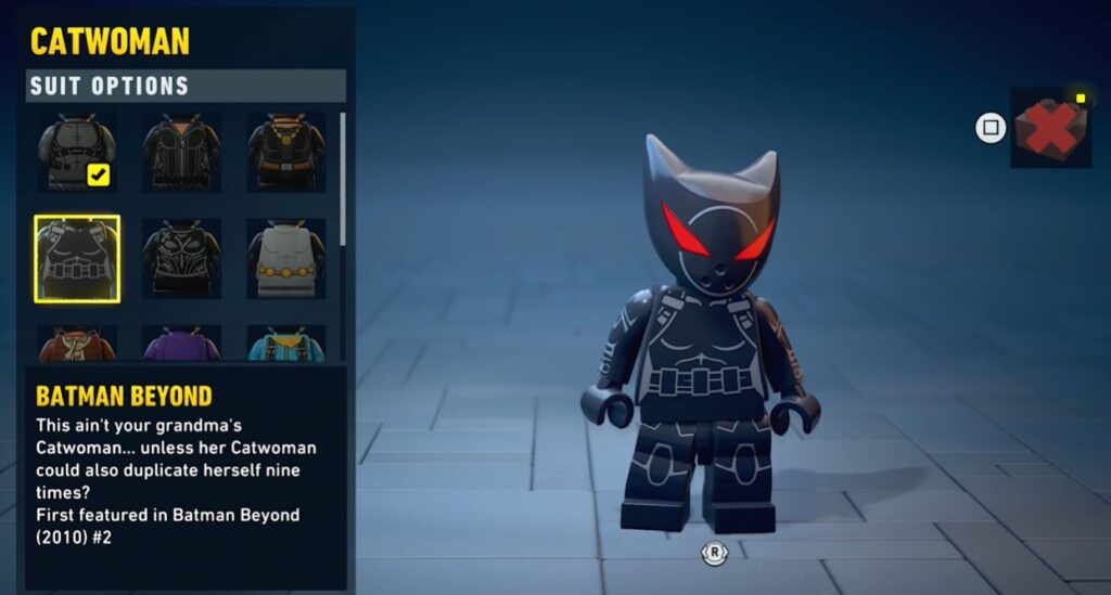 lego batman legacy dark knight heritage chevalier noir costume catwoman soluce solution astuce je xbox pc ps5