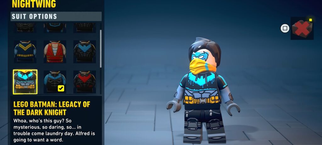 lego batman heritage chevalier noir soluce solution costume fr nightwing guide astuce xbox pc ps5