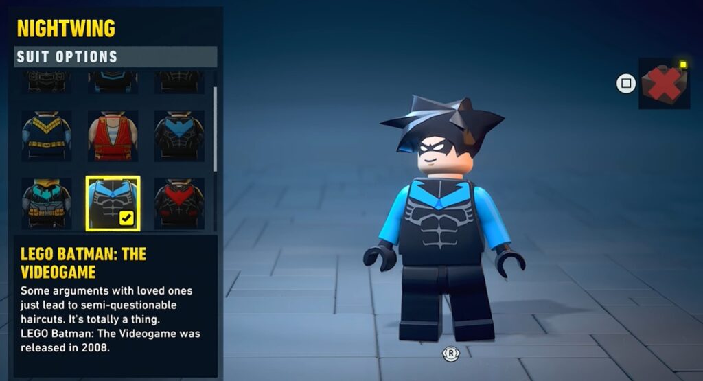 lego batman heritage chevalier noir soluce solution costume fr nightwing guide astuce xbox pc ps5