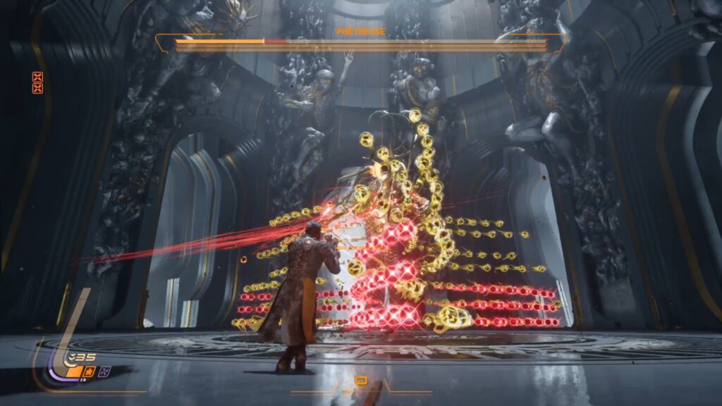 saros pretresse boss technique build arme soluce solution guide fr ps5