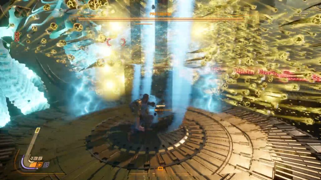 saros pretresse boss technique build arme soluce solution guide fr ps5