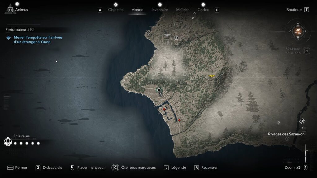 assassin creed shadows soluce guide astuce vagues noire quete jeu xbox pc ps5