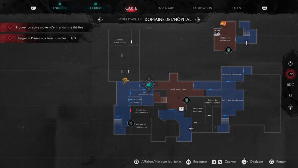 the sinking city 2 soluce guide astuce hopital cle code prisme symbole visage xbox ps5 pc